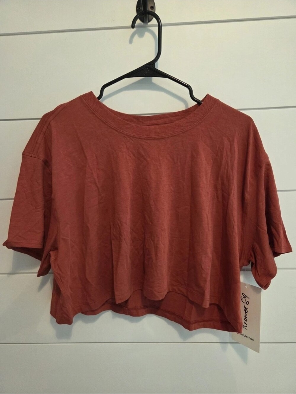 Lululemon All Yours Crop Tee Red Rock Size 12